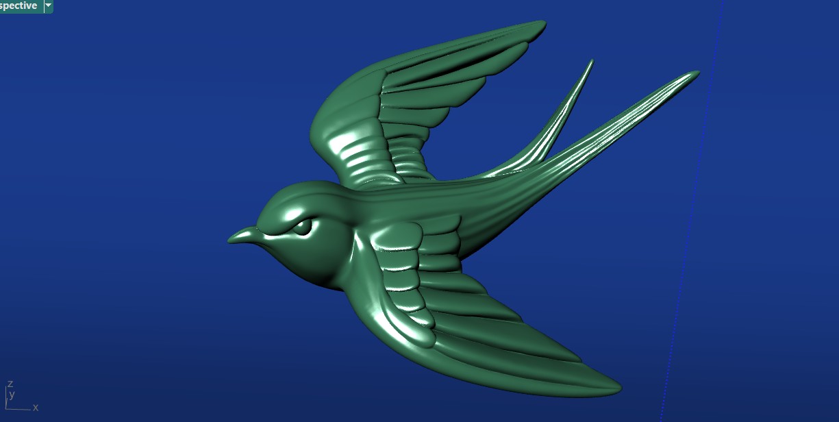 thumb 1 for Flying Bird Pendant 3D Model 3D print model