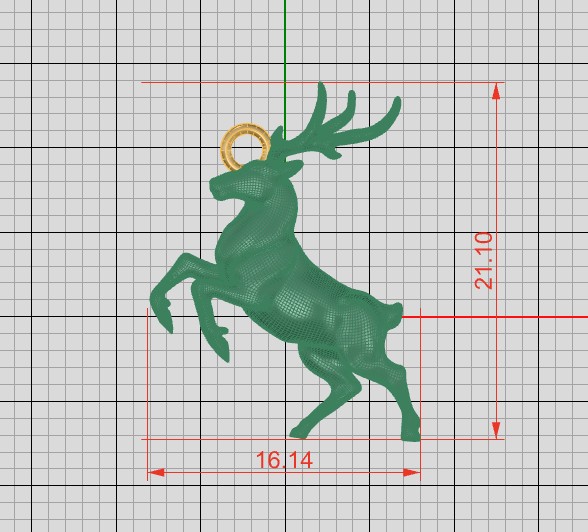 thumb 1 for Jumping Deer Pendant 3D print model