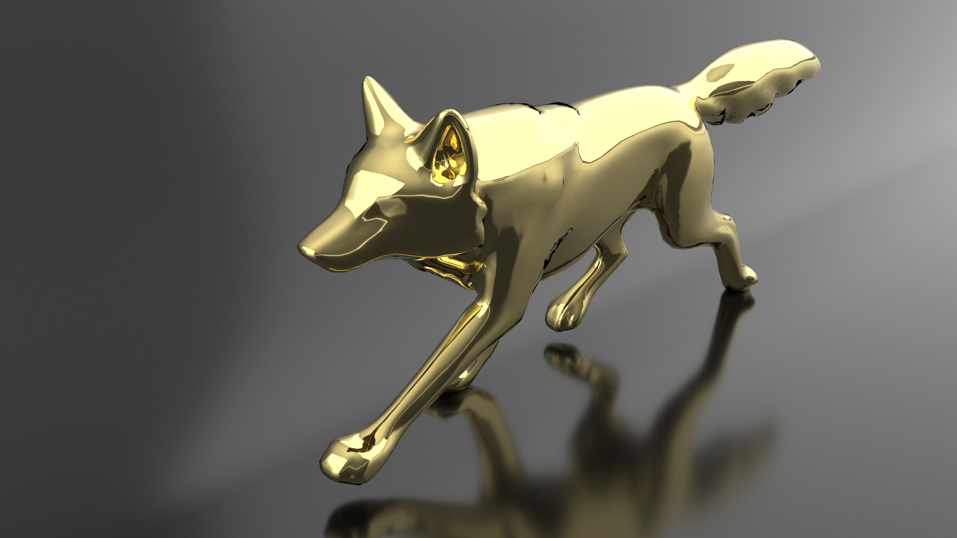 Golden Husky Dog Pendant 3D print model