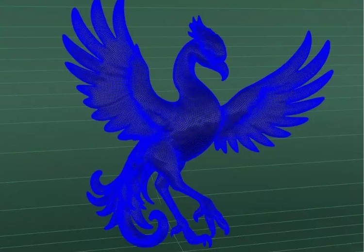 thumb 1 for Flying Bird Gold 3D Model 3D print model