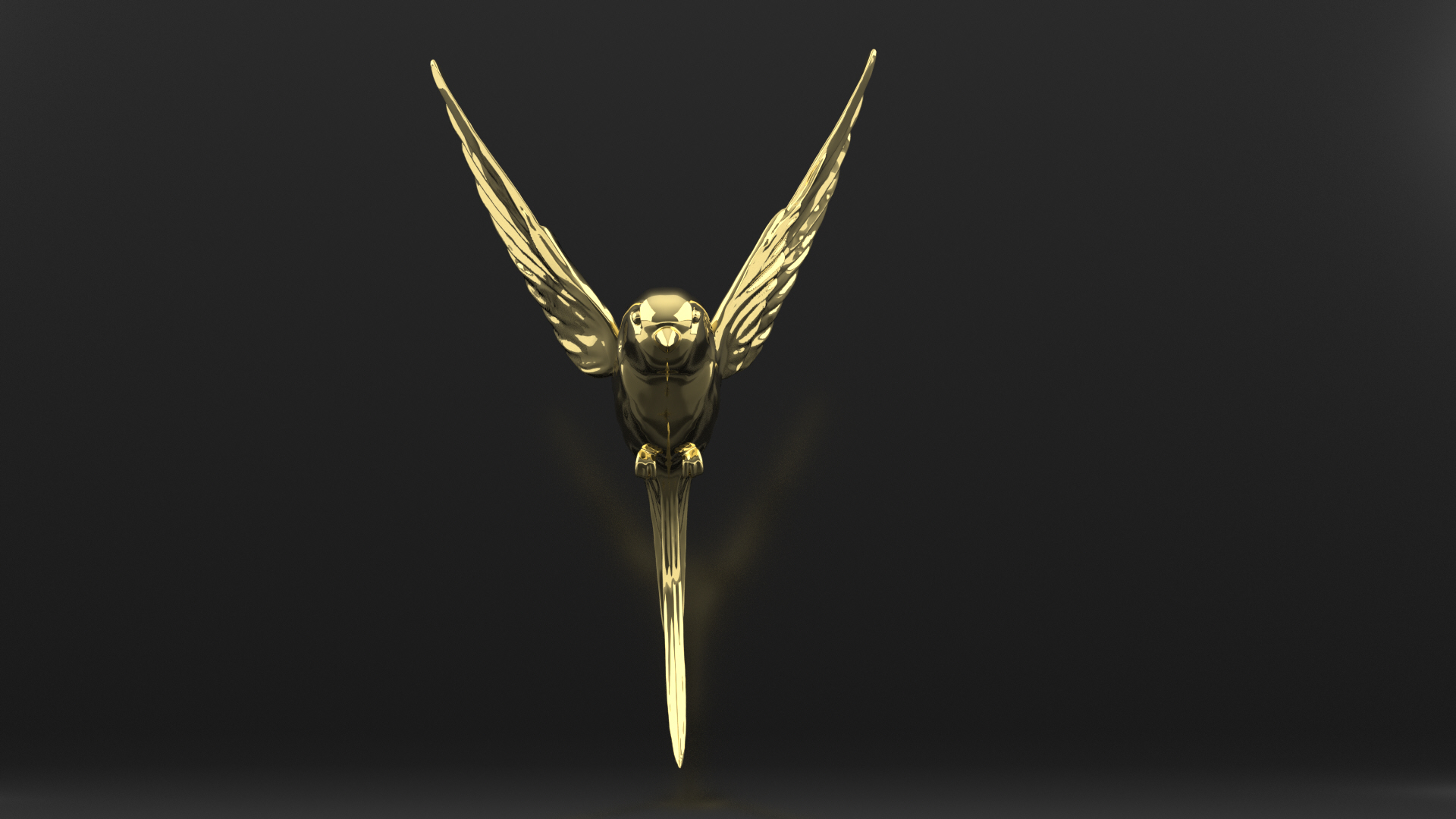 thumb 1 for Golden Bird Pendant 3D print model