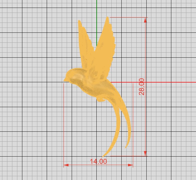 thumb 2 for Golden Bird Pendant 3D print model