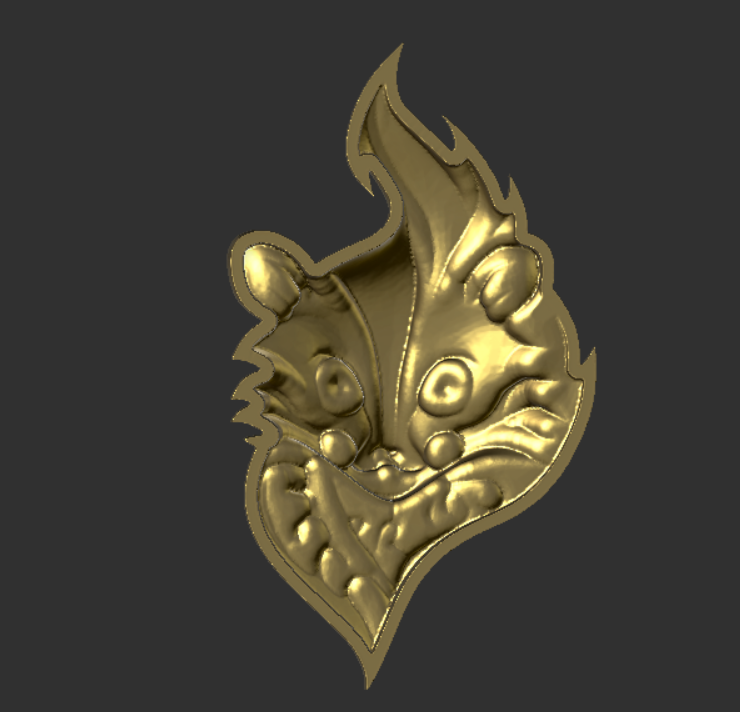 Fox Pendant 3D Model 3D print model