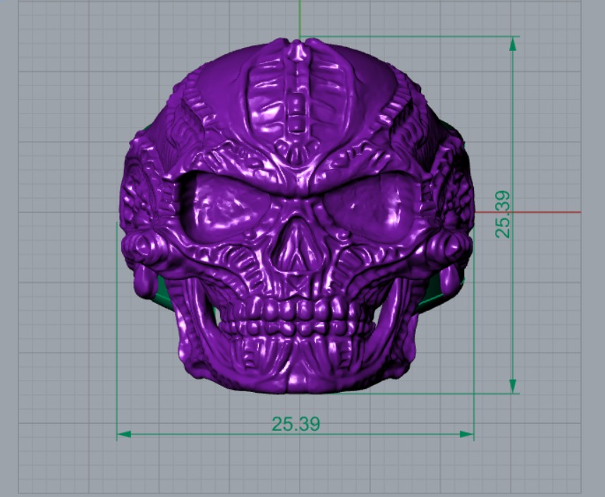 thumb 1 for Skull Ring 3D Model for Printing and Jewelry Design 3D print model