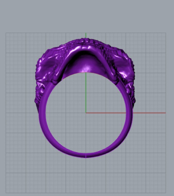 thumb 2 for Skull Ring 3D Model for Printing and Jewelry Design 3D print model