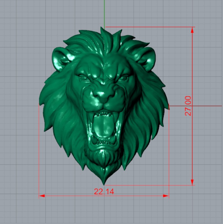 Angry Lion Head Pendant 3D print model