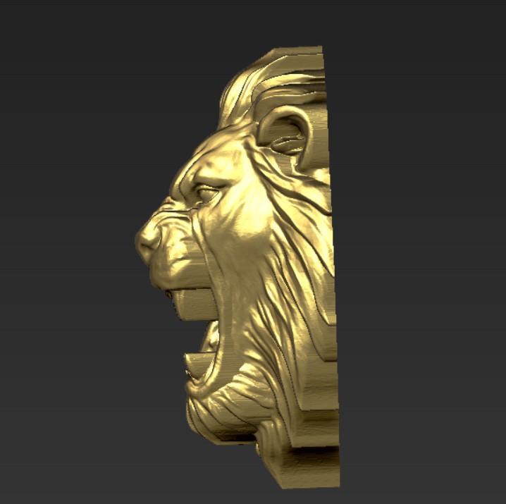 thumb 2 for Angry Lion Head Pendant 3D print model