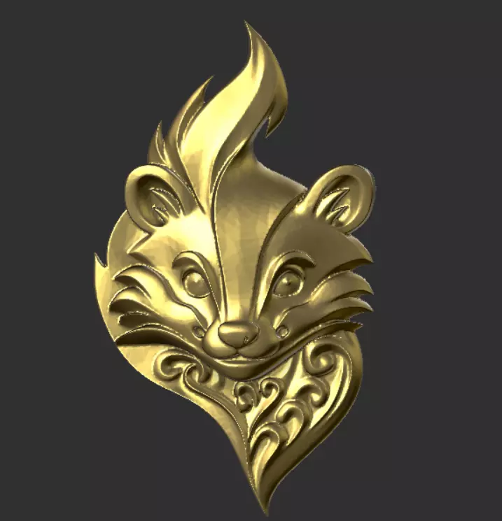 Fox Pendant 3D Model 3D print model