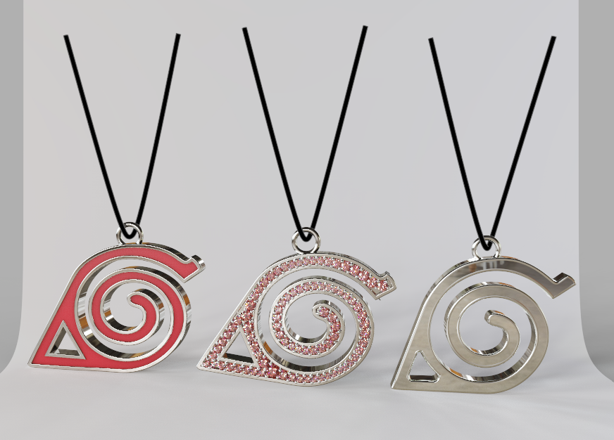 Uchiha Leaf Pendant 3D Model 3D print model