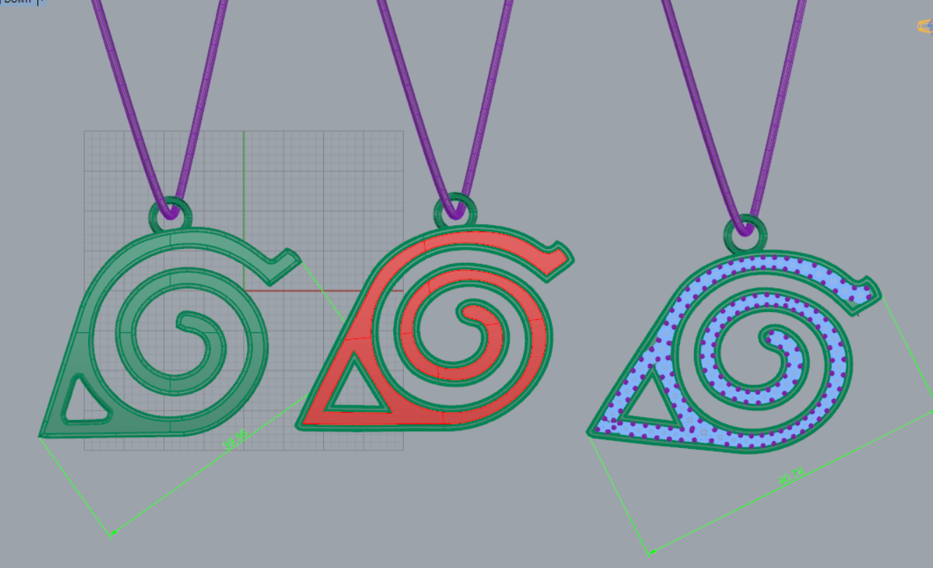 Uchiha Leaf Pendant 3D Model 3D print model