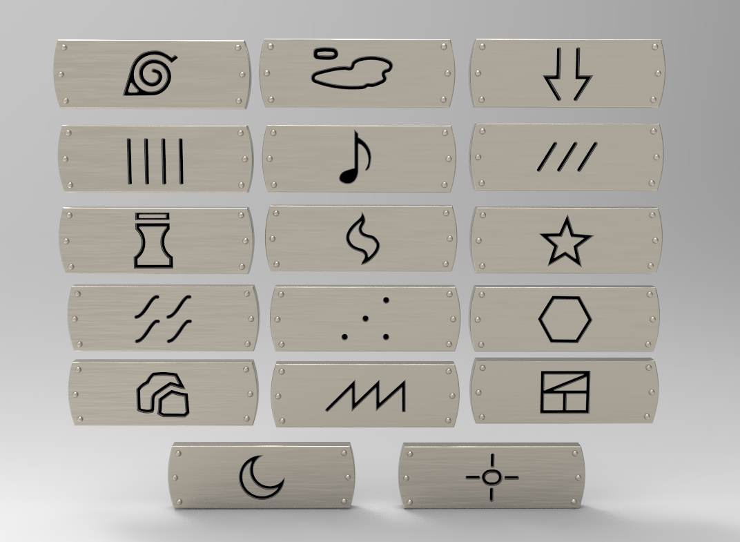 ninja headbands set 3D print model