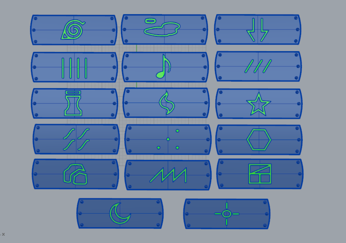 ninja headbands set 3D print model