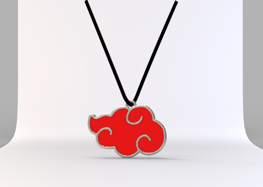 Akatsuki Red Cloud Pendant 3D print model